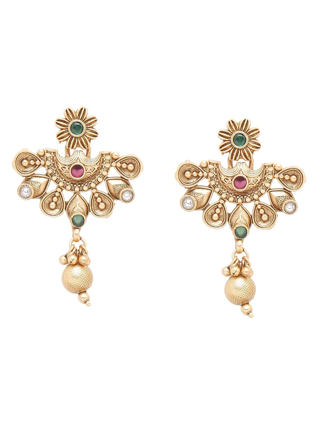 YouBella Jewellery Celebrity Inspired Gold Plated Necklace Jewellery Set for Girls and Women